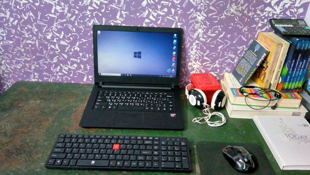 My desk and work setup in January 2020.